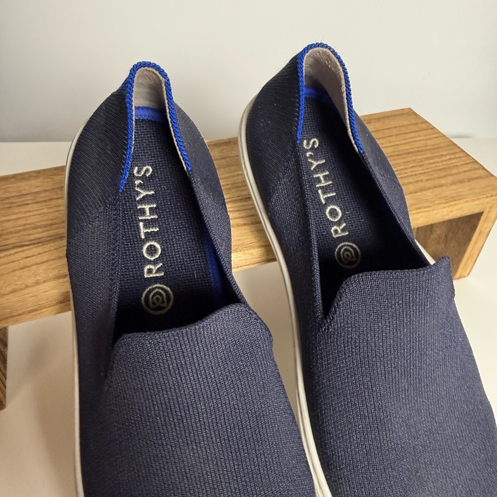 Rothy's Deep Blue Slip-On Sneakers - Picture 2 of 15
